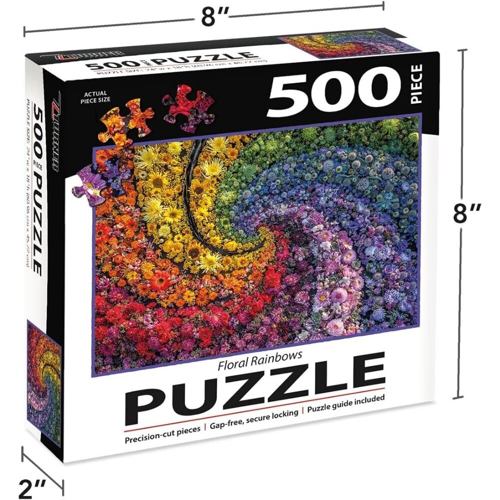 Turner Licensing 500PC Puzzle Flr Rainbow Multi Size Os New In Box